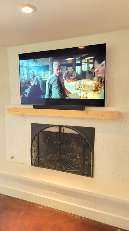New Mantel with 65 Inch Sony OLED