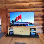 Sony 83" OLED in Log Cabin