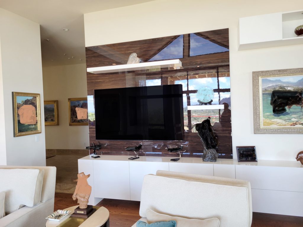 77 Inch Sony OLED on Custom Wall